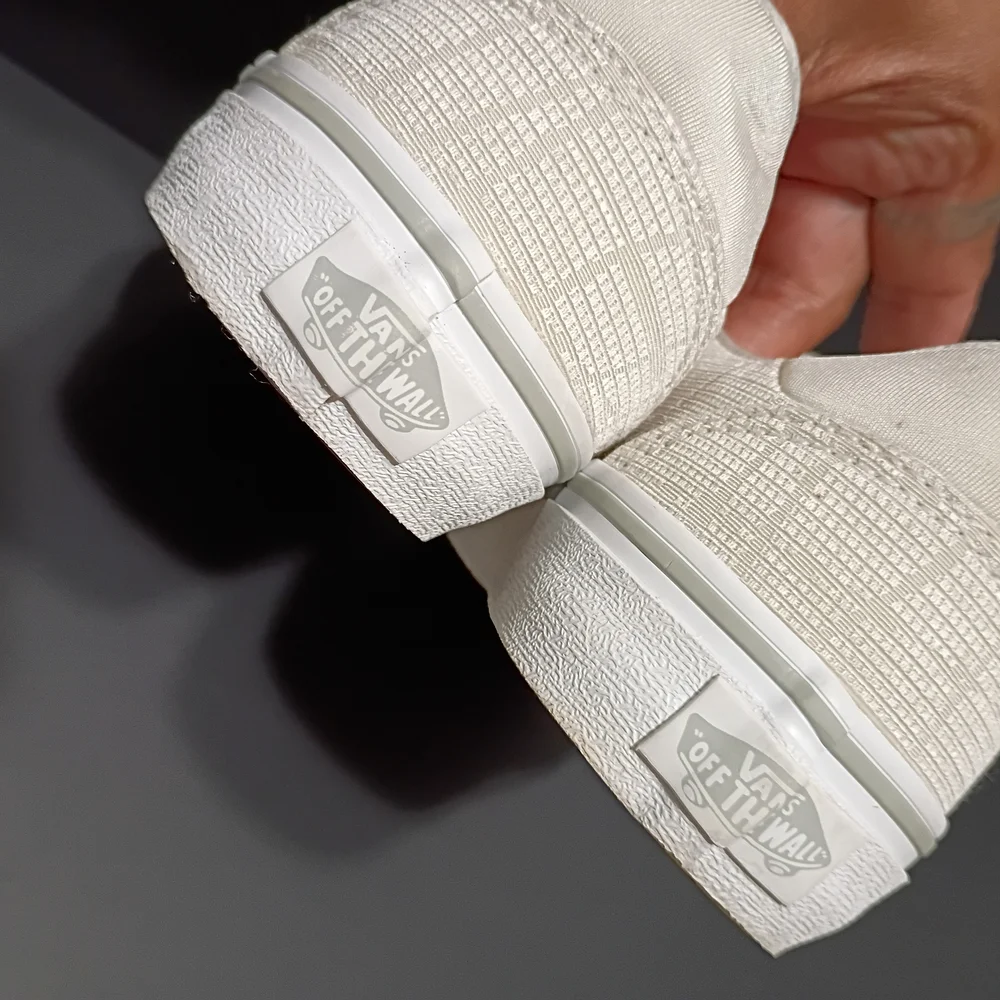 Vans Cream Classic Slip-on Deluxe Comfort Women's Shoes - Picture 9 of 11